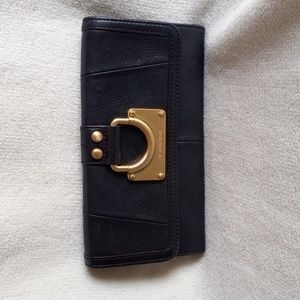 B Makowsky Black Leather Wallet